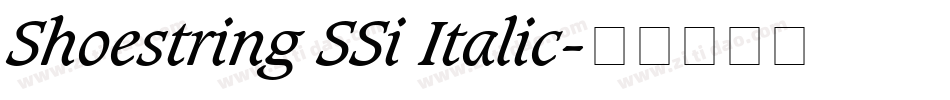Shoestring SSi Italic字体转换